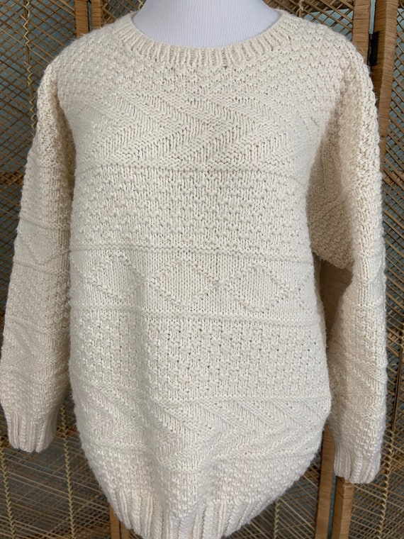 Vintage hand knit fisherman sweater | vintage fis… - image 2
