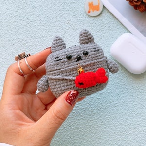 Knit Cat Airpod Case AirPod Pro Case Cat AirPods case gen 3 Cat AirPods Pro case AirPods case crochet