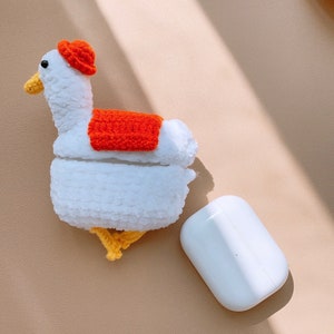 White Goose Earphone Cases Headphone Cover Animal Earbuds Cover for Airpods Pro Case Animal Airpods Case Goose Airpods Case Headphone Cover