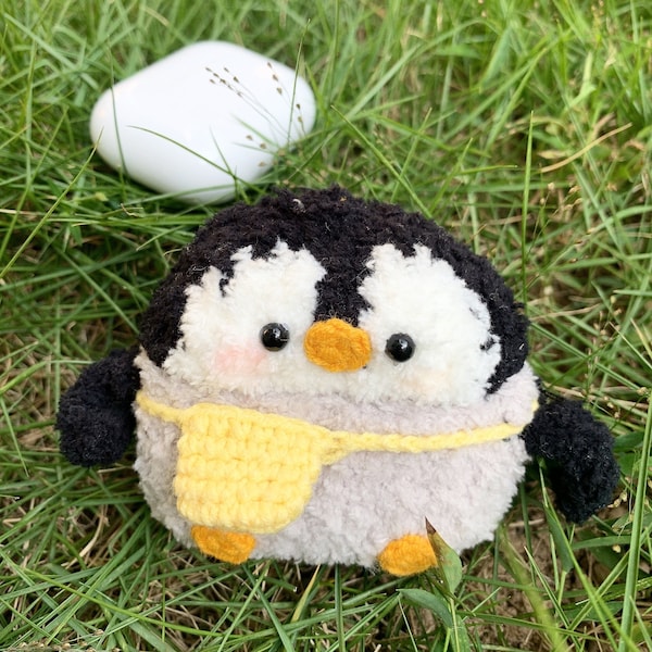 Amigurumi Penguin Airpods Case Cute AirPods Case Crochet AirPods Pro Case Handmade Fluffy Animal Airpods Cover Earbuds Cover