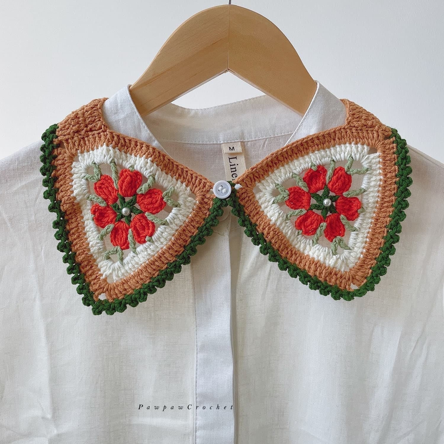 Crochet Collar Granny Square Collar Woemn Neck Accessories - Etsy