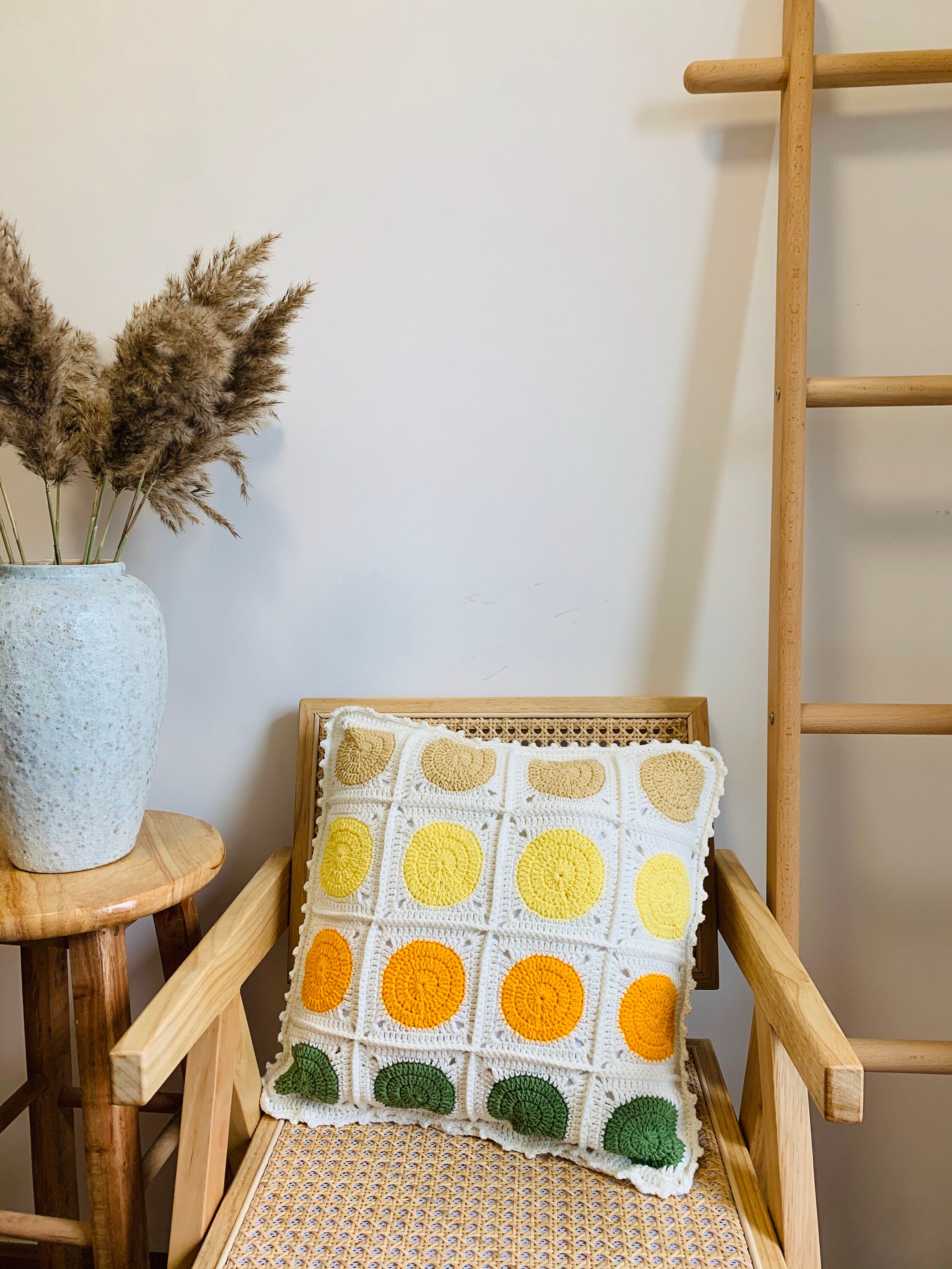 Handmade Pillow Covers Crochet Granny Square Pillows Classic Etsy