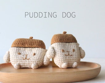 Estuche para AirPods Pudding Dog, estuche para AirPods Pro de 4 pulgadas, estuche divertido y adorable para AirPods, estuche para AirPods de 1/2 pulgadas con diseño de perro, estuche para AirPods de juguete para niños.