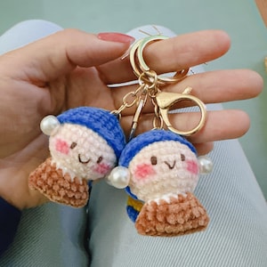 Mädchen mit Perlenohrring Schlüsselanhänger Einzigartig Schlüsselanhänger Best Schlüsselanhänger-Taschenanhänger