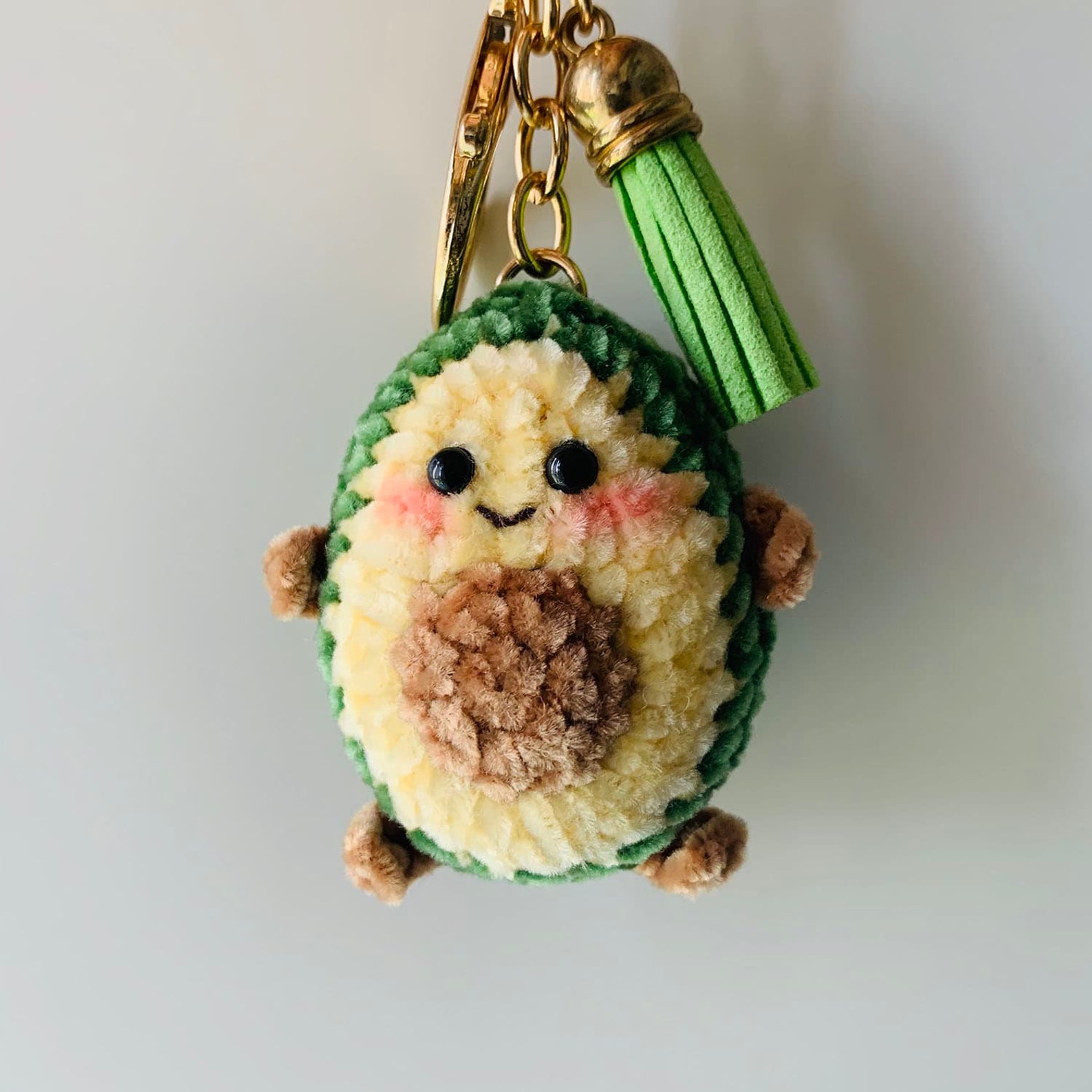 Cute Keychains Personalized Amigurumi Avocado Keyring Avocado Etsy