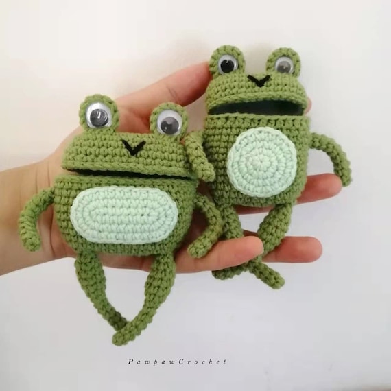 Animal Airpods Case Frog Airpod 4 Case Crochet Airpods Pro case Headphones Airpod Cover Headphone Cover for Airpod 3rd generation frog case