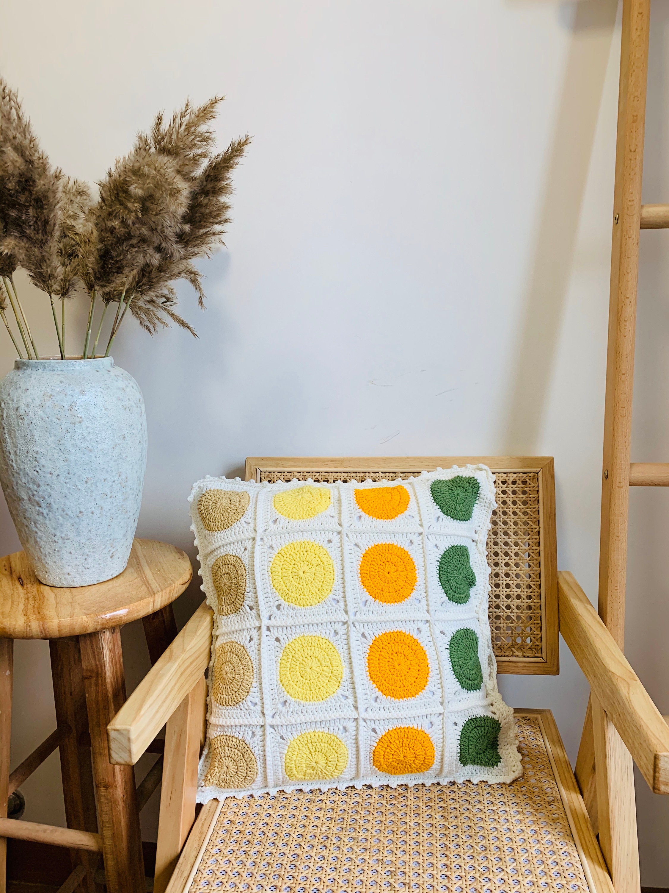 Handmade Pillow Covers Crochet Granny Square Pillows Classic Etsy