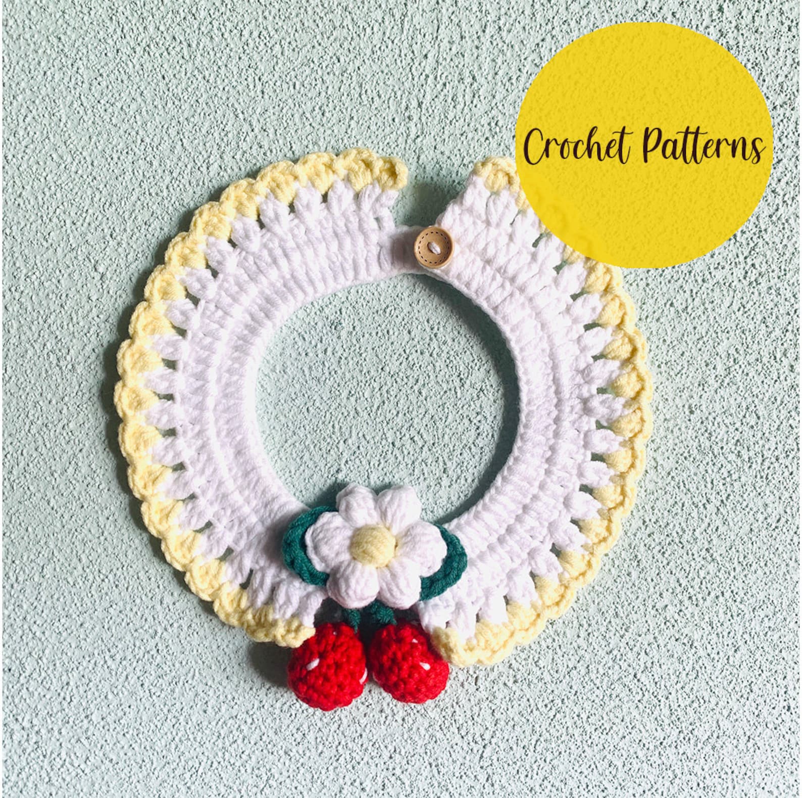 Crochet Pet Collar Pattern Cat Collar Crochet Pattern Dog Etsy
