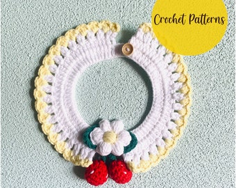 Crochet Pet Collar Pattern Cat Collar Crochet Pattern Dog Lovers Gift - Digital/PDF-Pet Gift Crochet Pattern For beginners