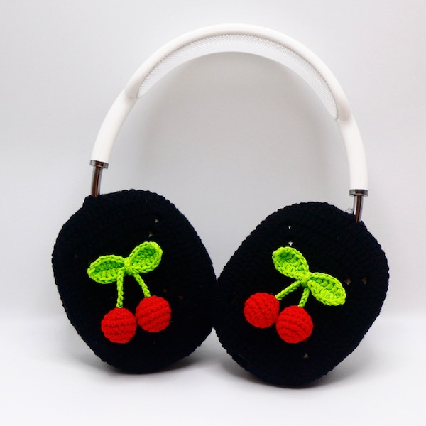 Crocheted Cherry Airpods Max Cases Cherry Headphone Covers Cute AirPod Max Cover Handmade Gifts