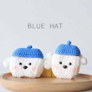 Amigurumi Airpods Case Fluffy Dog AirPods Cover Knitted AirPods Pro Case Airpods Case Animal Earphone Case Apple Airpods Cover Earbuds Case