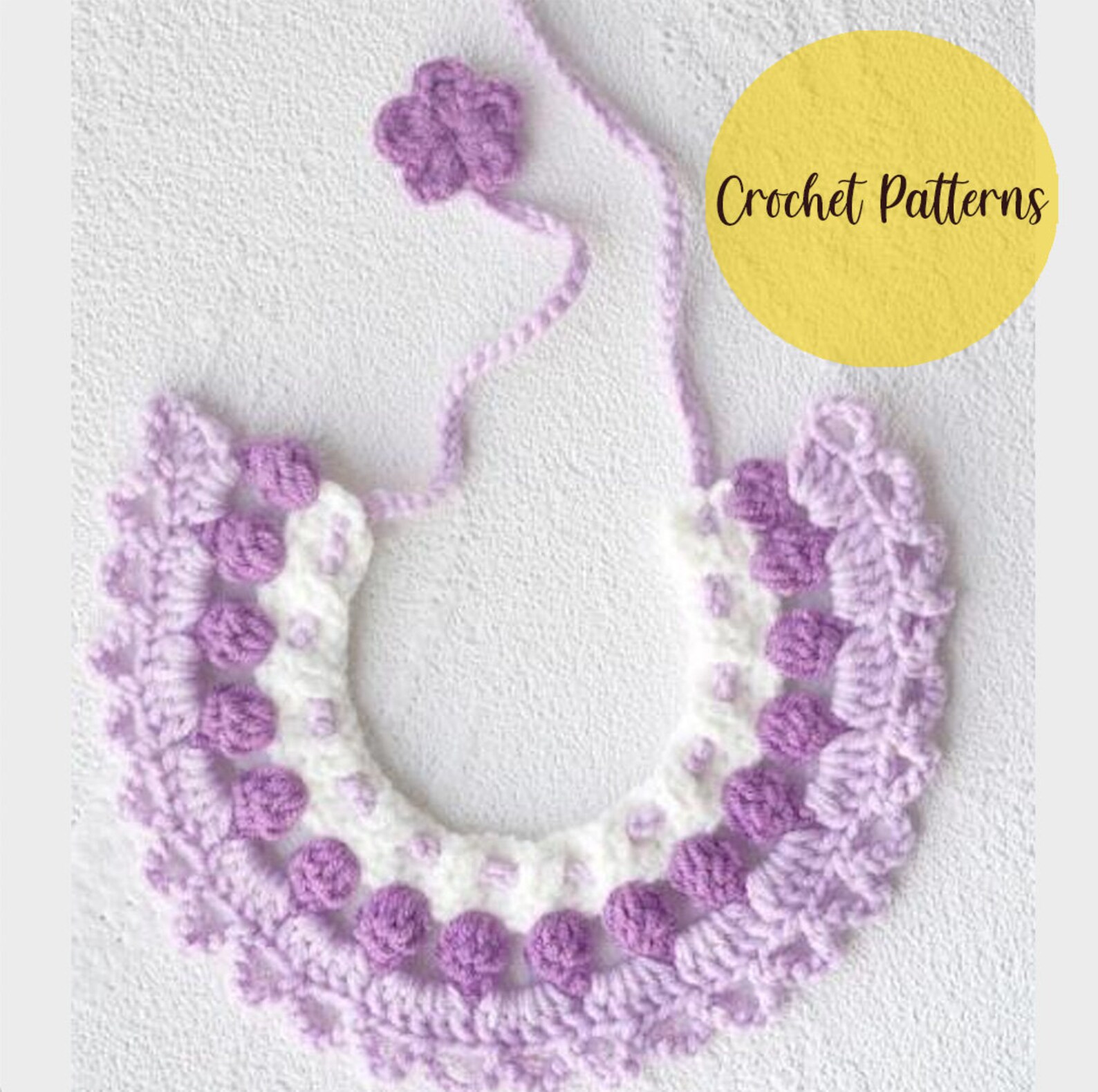 4 Patterns Crochet Pet Collar Pattern Cat Collar Crochet Pattern Dog ...