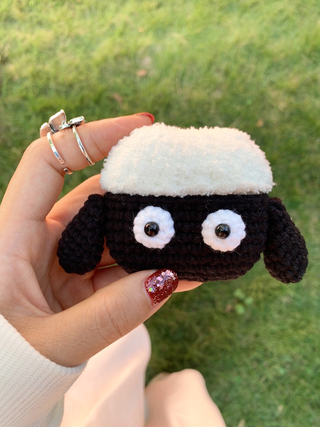 かぎ針編みのひつじのショーン AirPods ケース ハンドメイド AirPod