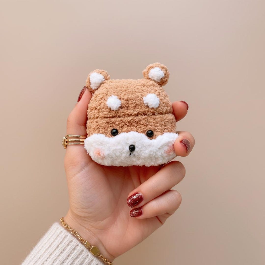 Kawaii Amigurumi Airpods 4 Case Knitted Apple Airpods Pro Case
