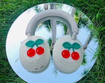 Outlets Sony 1000 Xm5 Crocheted Airpods Max Cases Strawbery Headphone Covers Cherry Headphone covers