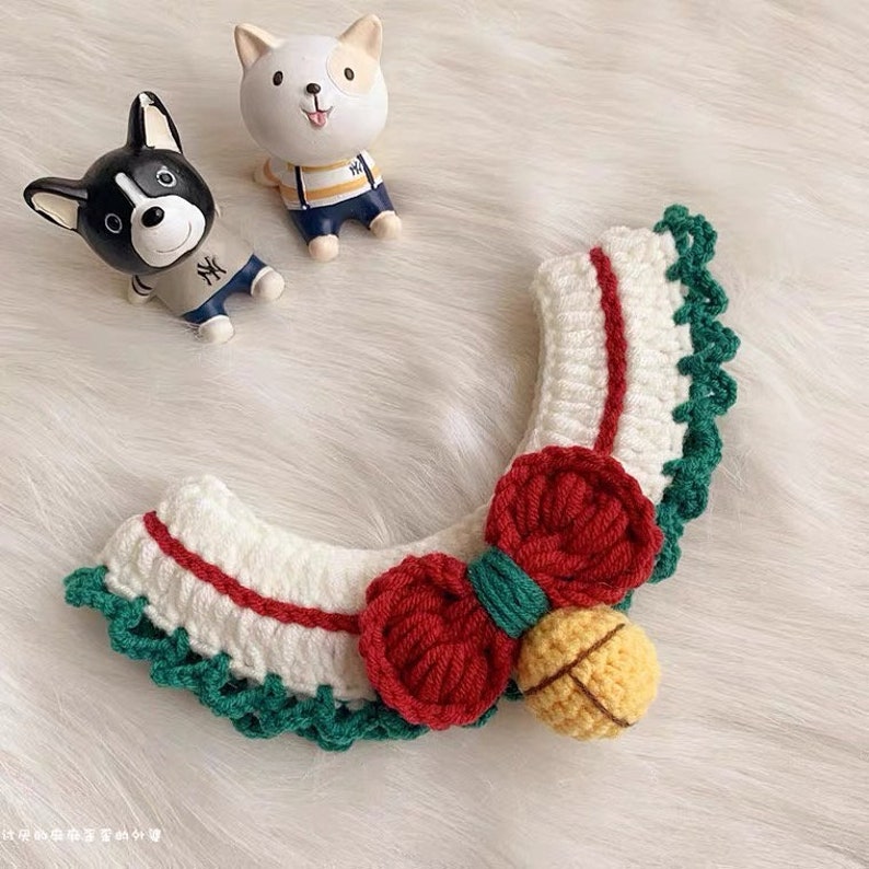 Christmas Cat Collars Crocheted Cat Collar Handmade Pet Collar Etsy