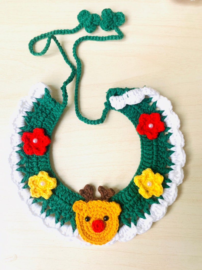 Christmas Cat Collars Crocheted Cat Collar Handmade Pet Collar Etsy