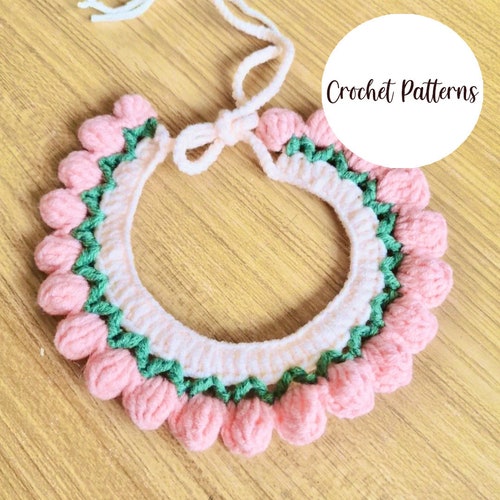 Crochet Pet Collar Pattern Cat Collar Crochet Pattern Dog Etsy