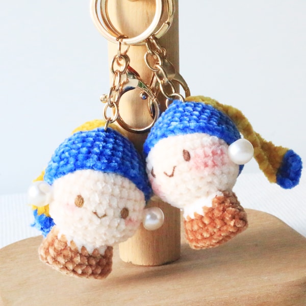 Girl With A Pearl Earring Keychains Unique Keychains Best Keychains-Bag Charm