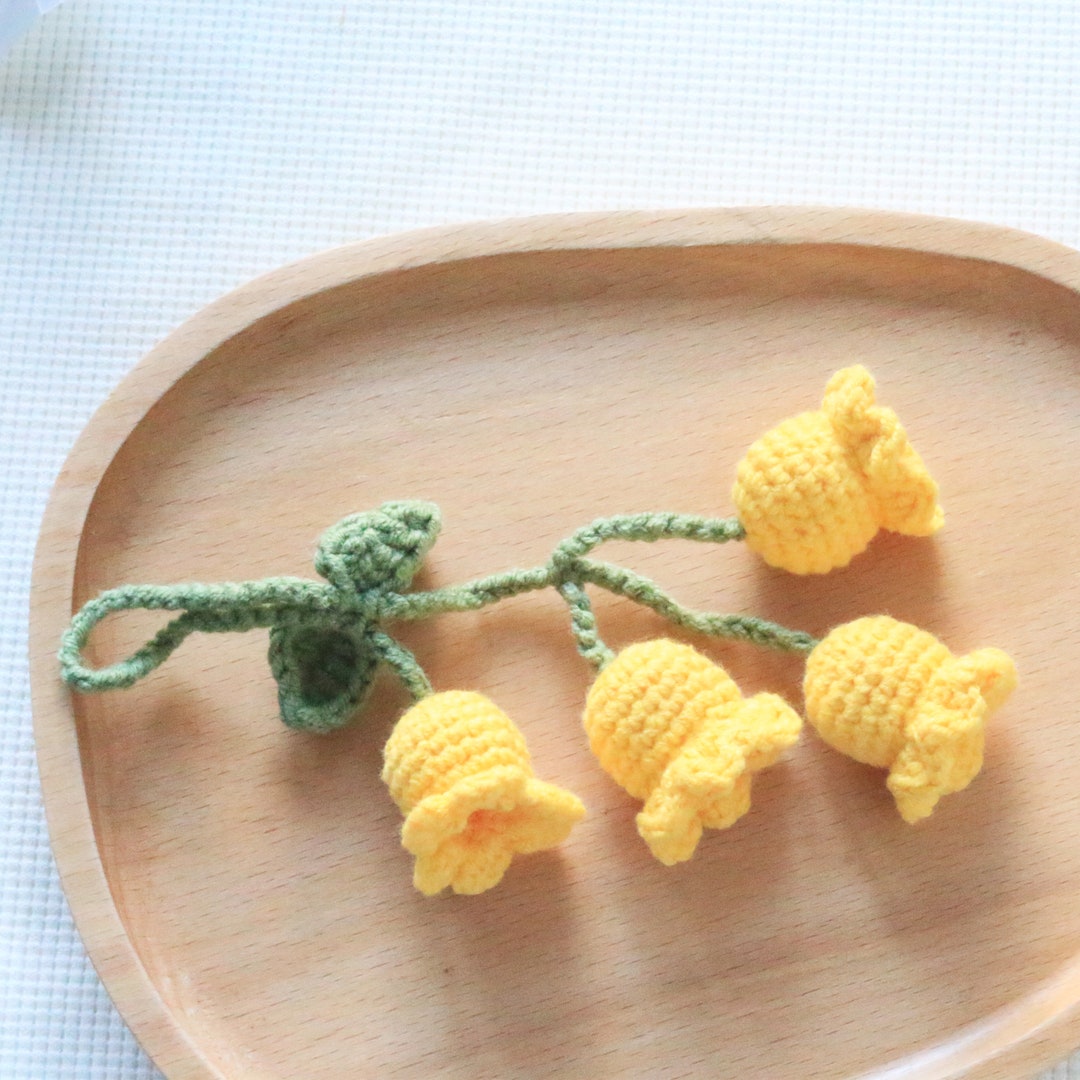Lily of the Valley Keychain Crochet Flower Keychain Crochet Etsy