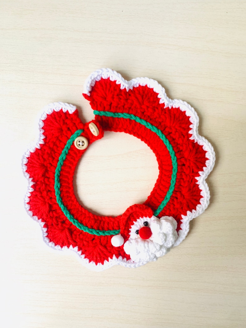Christmas Cat Collars Crocheted Cat Collar Handmade Pet Collar Etsy