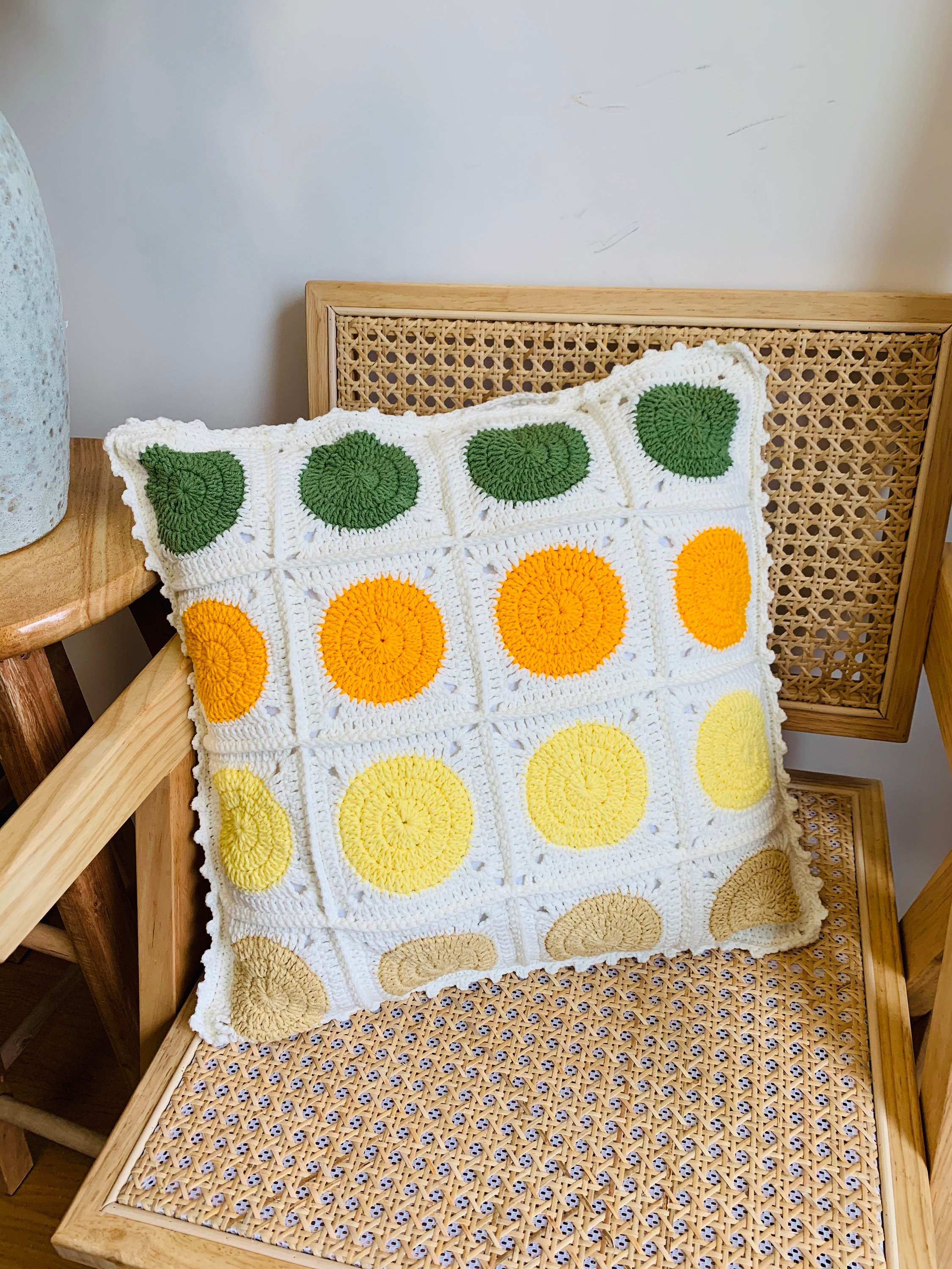 Handmade Pillow Covers Crochet Granny Square Pillows Classic Etsy