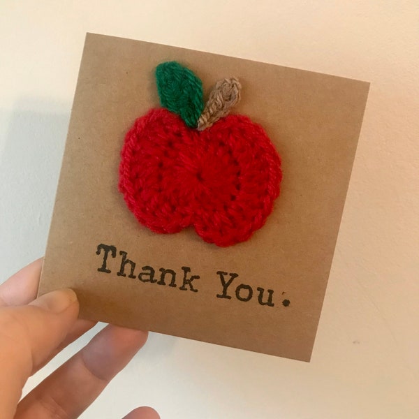 Thank you teacher card - thank you card - Apple Card - Apple - thank you Apple teacher card