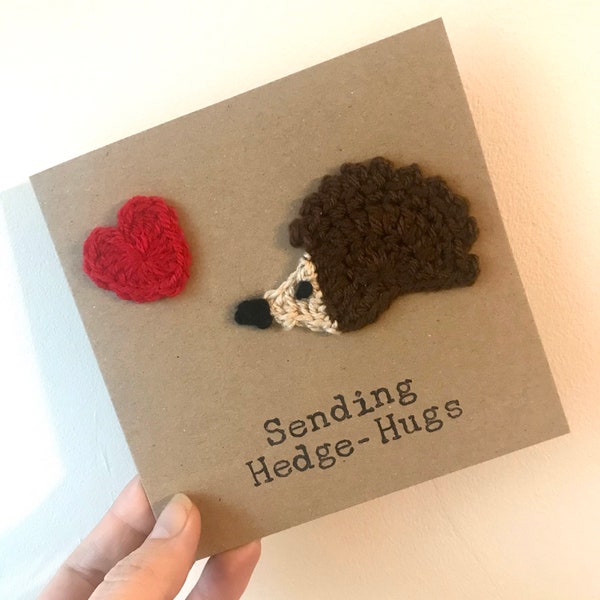 Hedgehog card - missing you card - love you card - thinking of you card - hedgehog - hedgehugs