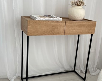 SONIA - narrow console for the hall, console with drawers, modern console, dressing table, narrow console, stylish console