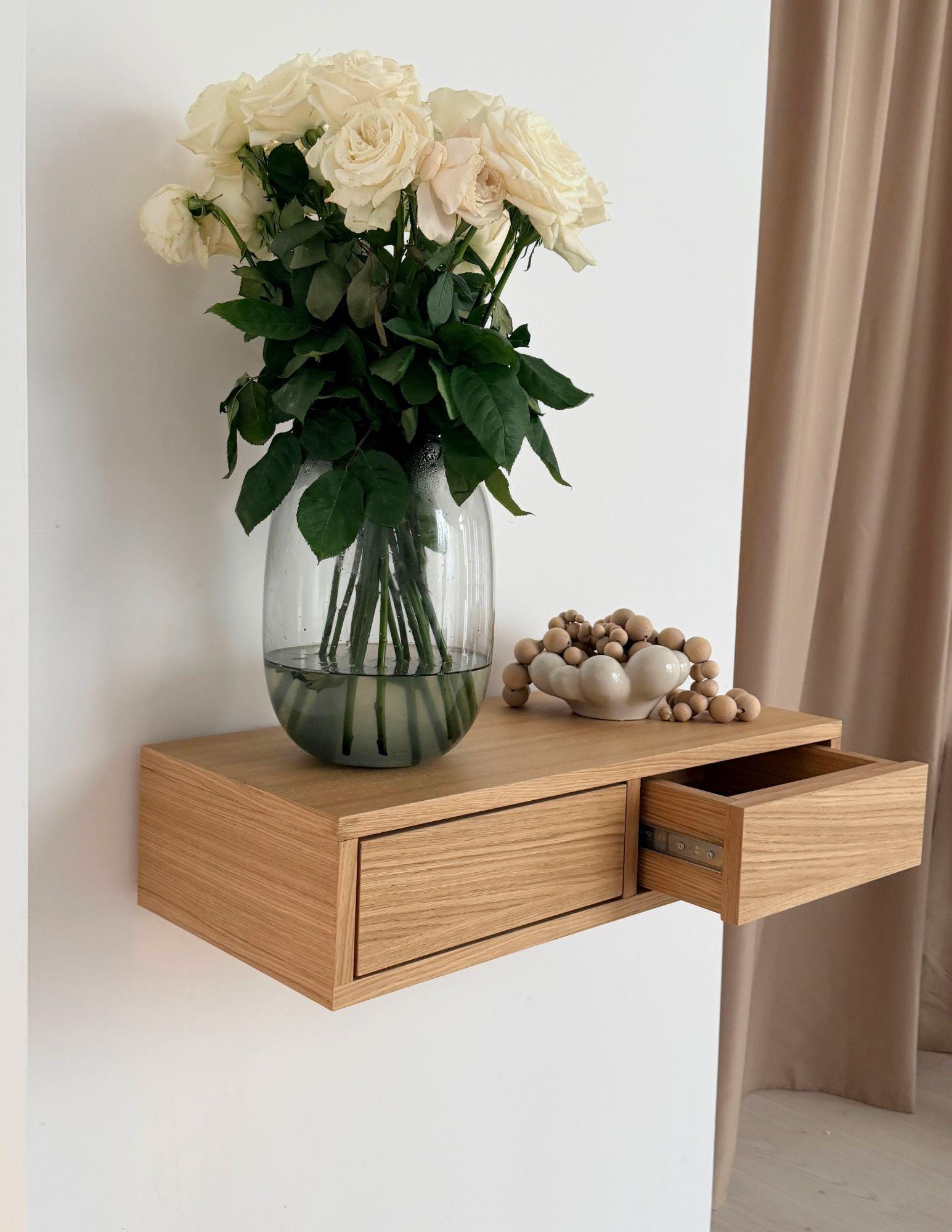 Miley - meuble suspendu avec tiroirs, console suspendue, commode suspendue, meuble de chambre, salon, chambre 120x30