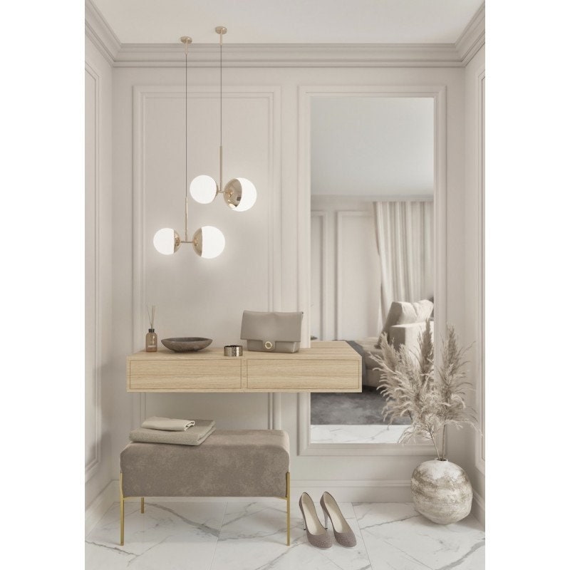 Miley - meuble suspendu avec tiroirs, console suspendue, commode suspendue, meuble de chambre, salon, chambre 120x30