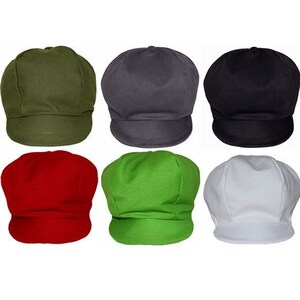 Mixed children&#39;s cotton cap White, Green, Red, Black, Khaki, Gray