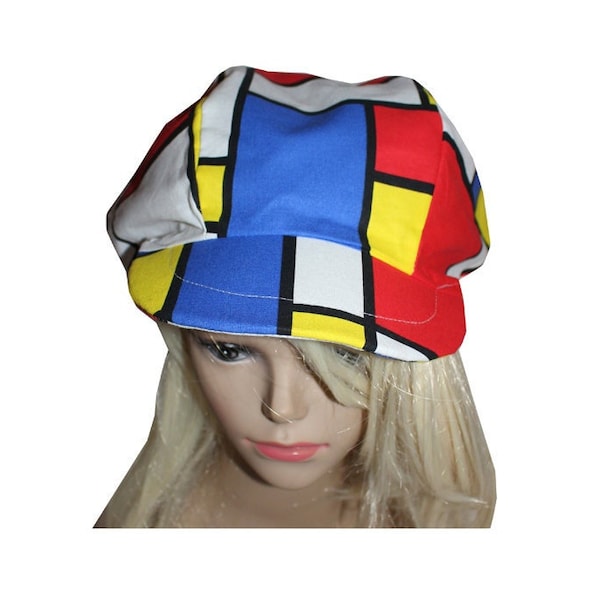 Casquette style Gavroche Inspiration Piet Mondrian