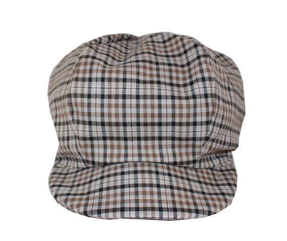 Gavroche Plaid Child Cap Chicken Foot Pattern Etsy