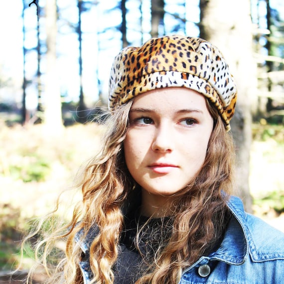 Beret in Imitation Fur Cheetah, Giraffe and Tiger - Etsy