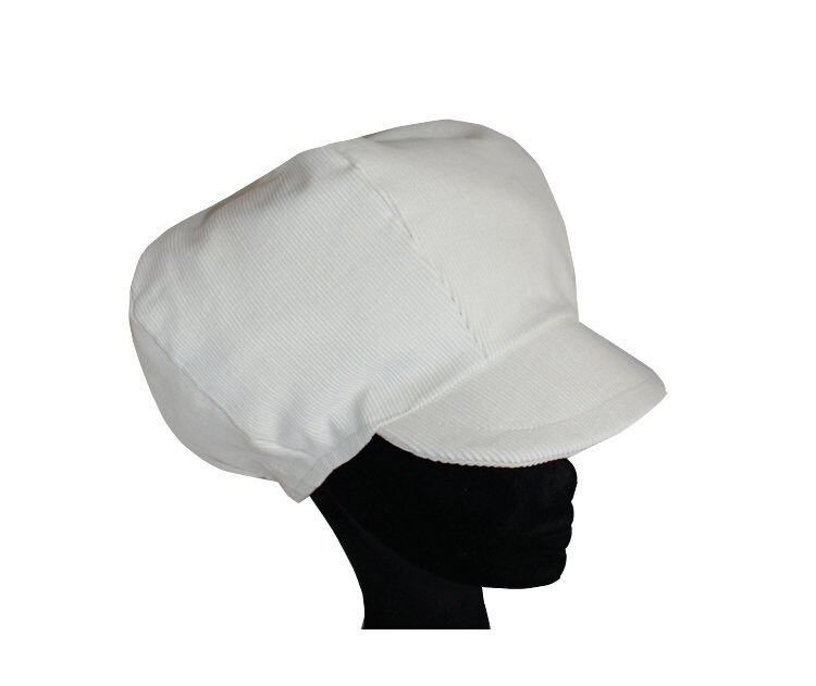 Rasta White off Cap in Fine Rib Velvet 