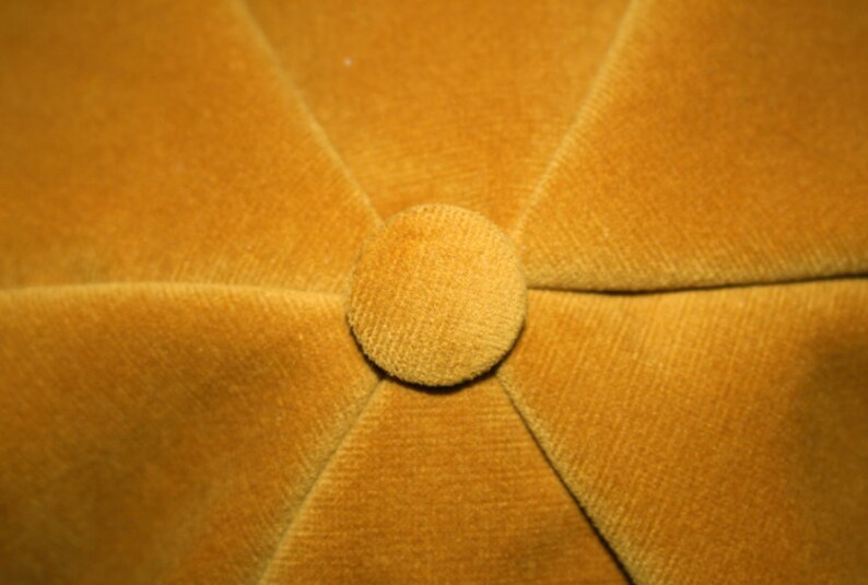 Gavroche Cap Yellow Velvet Yellow