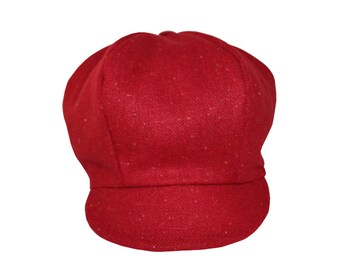 Casquette Gavroche / Laine Rouge