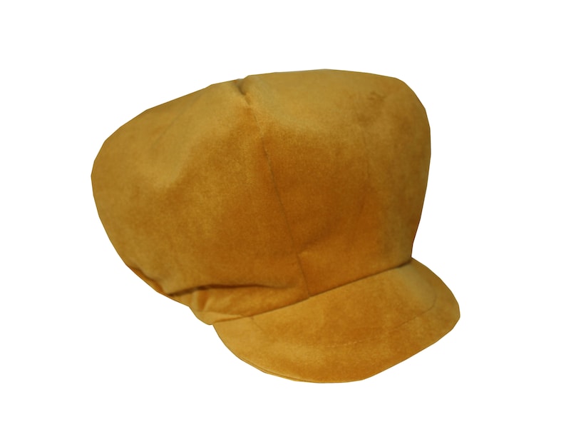 Gavroche Cap Yellow Velvet Yellow