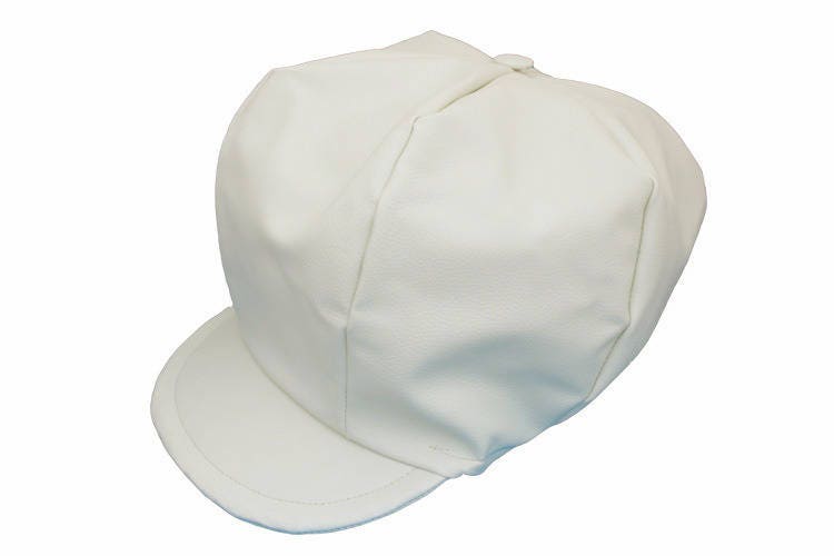 Cap Rasta Imitation Leather White Cream 