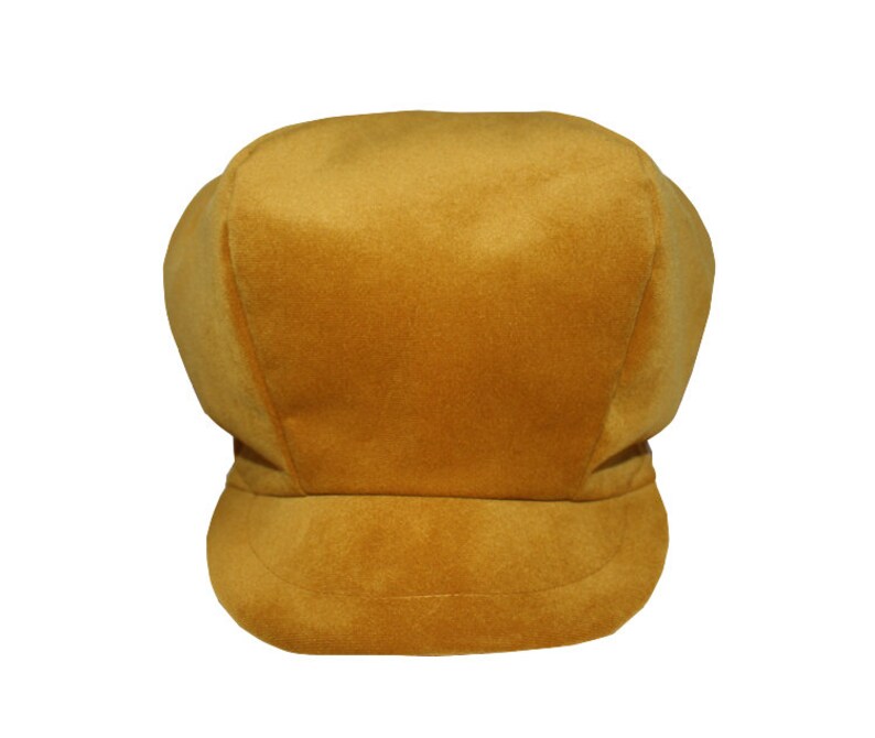 Gavroche Cap Yellow Velvet Yellow
