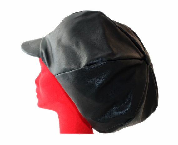 Cap Rasta Imitation Leather Black 
