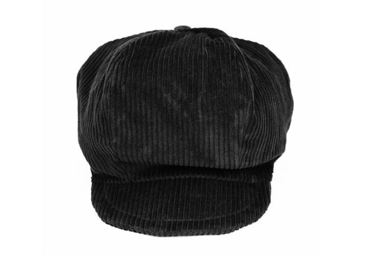 Black Rasta Cap in Corduroy Special 