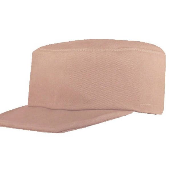 Casquette Style Army  Beige en Gabardine