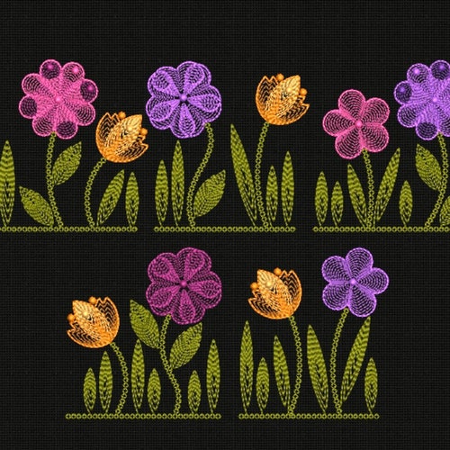 Embroidery Design Flower Embroidery Designs Floral Etsy