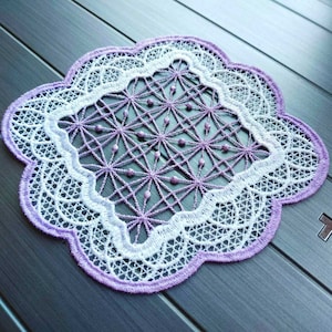 Embroidery Design FSL Machine Embroidery Pattern Lace Doily Instant Download