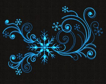 Winter Snowflake Embroidery File | Frost Swirl Pattern | Hoop-Friendly | DIY Gift | Quick Stitch Download