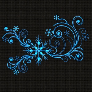 Winter Snowflake Embroidery File | Frost Swirl Pattern | Hoop-Friendly | DIY Gift | Quick Stitch Download