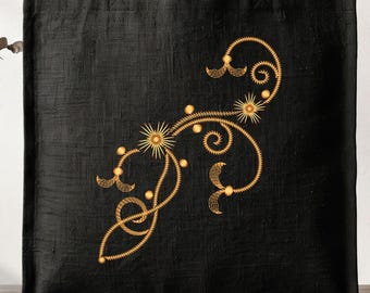 Swirl Embroidery Design | Flourish Border | Machine Embroidery File