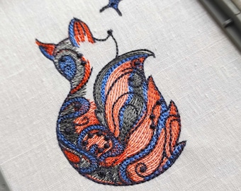 Embroidery Designs Fox Embroidery Design